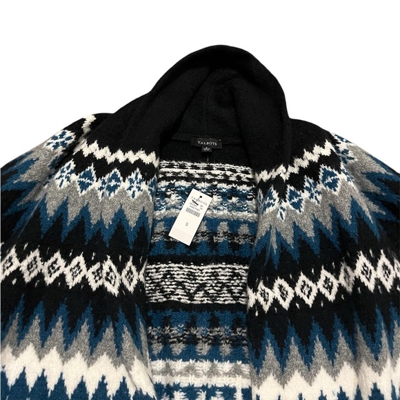 Talbots Cardigan Women’s Sweater Fair Isle Nordic Longline Size Small - Picture 3 of 5